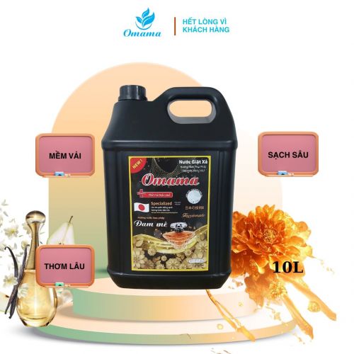 NƯỚC GIẶT XẢ HƯƠNG NƯỚC HOA PHÁP OMAMA 3 IN 1 CAN 10L