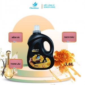 Nước Giặt Xả Hương Nước Hoa Pháp 3in1 OMAMA Can 3.6L – Sạch Thơm Sang Trọng, Tiết Kiệm Hơn