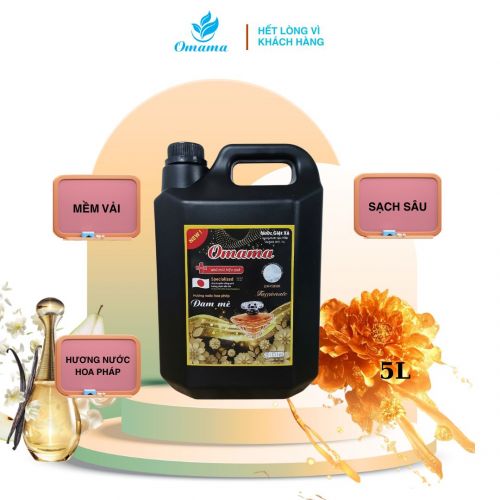 Nước giặt xả hương nước hoa pháp 3 in 1 Omama can 5L