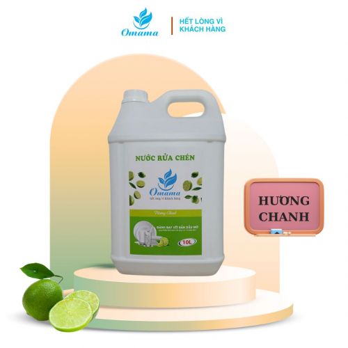 NƯỚC RỬA CHÉN HƯƠNG CHANH OMAMA 10KG