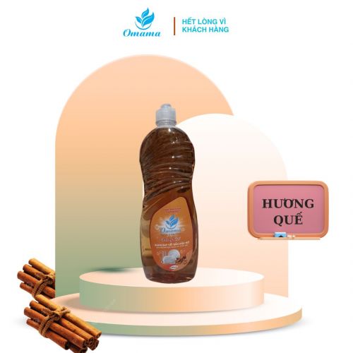 Nước rửa chén thảo dược hương quế Omama 800ml 